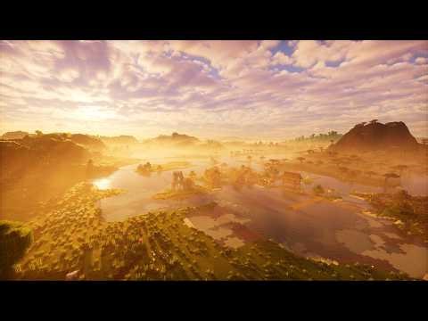 A Peaceful Minecraft Oak Village in 4K | Cinematic Shaders