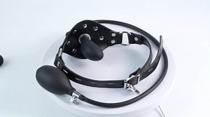 Mouth Gag Silicone Inflatable with Adjustable Elastic Belt,Bondage Gags with Locking for Adults Couples,Sex Toys Balls BDSM Adult Restraints Kit
