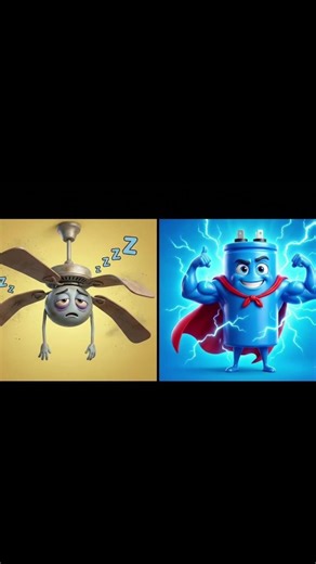 Fan ko 'Dhakka' kaun maarta hai? 😂 Capacitor Explained! 🔋