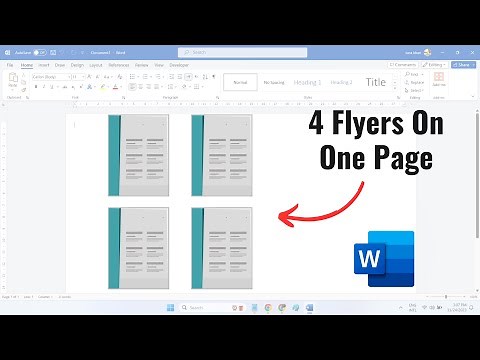 How to Insert 4 Flyers On One Page in Word