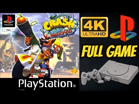 Crash Bandicoot: Warped | PS1 | 4K60ᶠᵖˢ UHD🔴 | 105% Longplay Walkthrough Playthrough Full Movie Game
