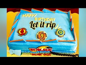 Beyblade theme cake tutorial|How to make fondant beyblades, launcher, rip cord|Fondant beyblades