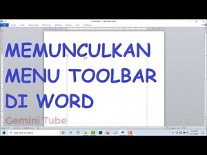 CARA MEMUNCULKAN MENU TOOL BAR DAN QUICK ACCESS TOOLBAR DI WORD || Tips Word