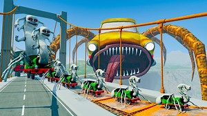 2.1K views · 27 reactions | Cursed Thomas Big & Small Cars vs Broken Bridge with Car EATER | BeamNG.Drive | Beamng Game | Facebook