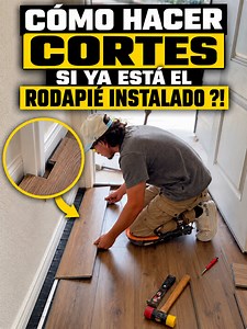 Flooring - how installed flooring- cómo sacar cortes si ya está instalado el guarda polvo #hacksintallerflooring #luxuryvinylplank #flooring #hardwoodflooring #woodflooring