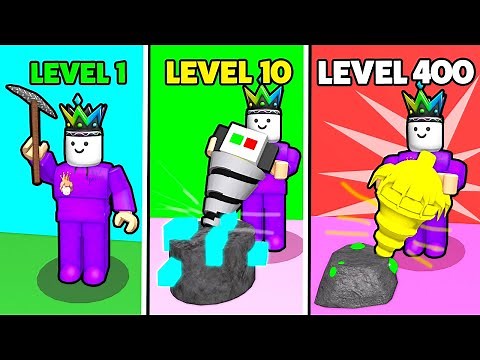 OVERPOWER DRILL Mining DEEP Mines For OP ORES in Roblox Clicker Mining Simulator