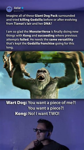 Kong vs Wart Dogs in Godzilla x Kong: The New Empire (2024)