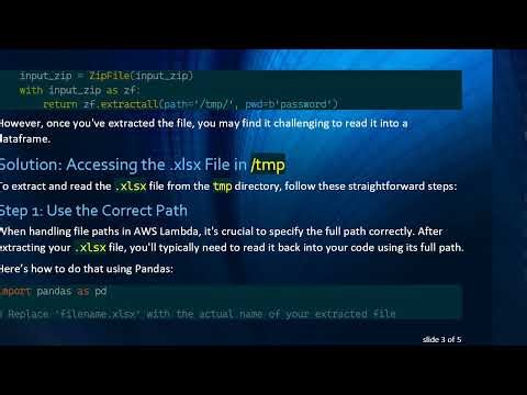 How to Extract a File .xlsx from the tmp Folder in AWS Lambda