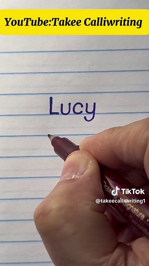 Learn to Write 'Lucy' in Print and Cursive