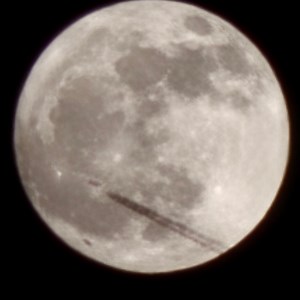 Mysterious object flying in front of the moon caught on camera