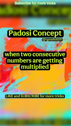 When two consecutive numbers are getting multiplied #shorts #edit #maths #mathproblems