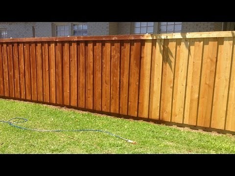 How we Stained our New Cedar Wood Fence