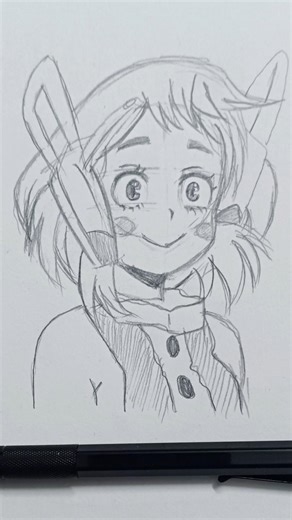 Uraraka Ochaco drawing‪@hinataかわいい‬ #anime#mha#ochacouraraka#fyp#garimasartisticside#viralshorts