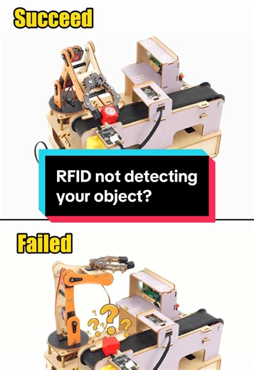 RFID not detecting your object? This tiny mistake causes 90% of beginner failure. Try this before blaming your hardware. 😏 RFID ESP32 Smart conveyor Robotics project STEM kit Engineering challenge #ESP32 #RFID #Robotics #stemkids #diytech