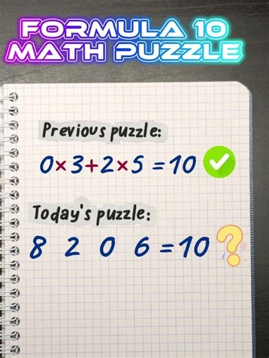 How many ways can you solve to make 10? Find "Formula 10: Math Puzzle Game" on the Play Store!