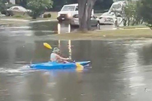 Half of a city flooded, kayaking in the street. Parts of N.J. under water in 1st of 2 storms.