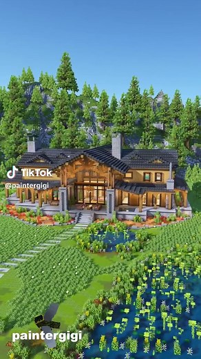 Elk lake cabin #minecraftbuilds #minecraftmemes #viral #foryou #fyp #minecraft #mc