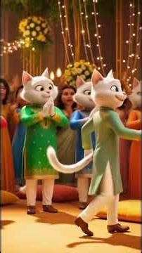 Royal Cat Mehndi Night 💚🐾 | Epic Wedding Dance Celebration #youtubeshorts