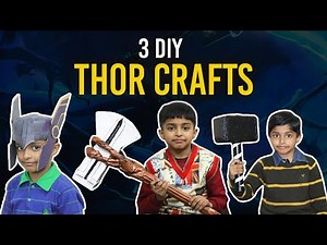 3 DIY Thor Crafts | Cardboard से बनाए Thor Hammer, Thor Helmet, Strom breaker Hammer | Sparsh hacks