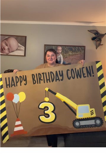 Maybe cutest banner! Message me for your next special event 💗 #fyp #birthday #banner #construction #trending
