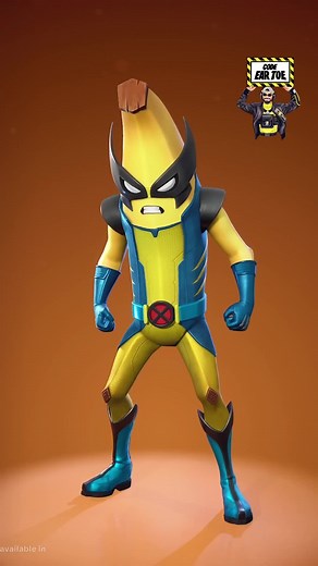 Peely Wolverine Gameplay in Fortnite - Marvel Battlepass