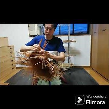 【波網代バッグＬの製作 編みの工程】#bamboo #bamboocraft #竹細工 #竹 #竹かご #波網代バッグ#伝統工芸士#竹バッグ作り