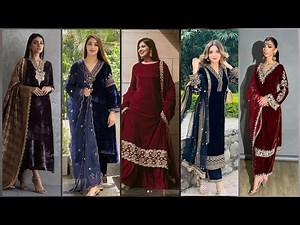Velvet Dress for Partys | Latest Velvet Dresses | Elegant & Trendy Outfits |Velvet Suit Design Ideas