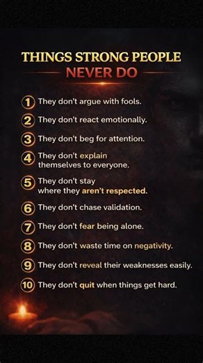 Things Strong People Never Do | Powerful Psychology Facts 💪🧠 #motivation #psycholgyfacts #facts