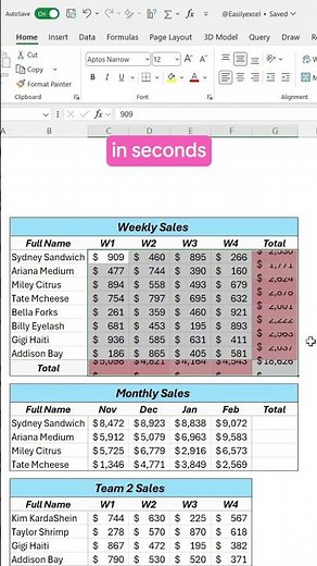 How to AutoSum data in Excel with this Shortcuts! #excel #excelshortcuts #spreadsheet s et