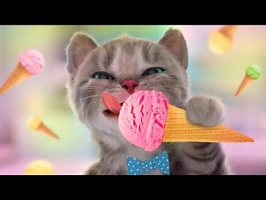 Learn with a cute virtual cat Cutest Cat Best App for Kids - Little Kitten & Friends Adventure