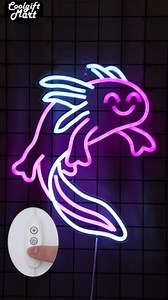 CoolGift Mart Enchanting Axolotl Neon Sign - Mesmerizing Wall Art for Home Decor & Ambiance | Unique Axolotl Light for Bedroom, Living Room, or Nursery