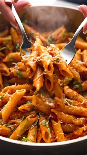 🍝🍅 Easy Tomato Basil Penne Pasta