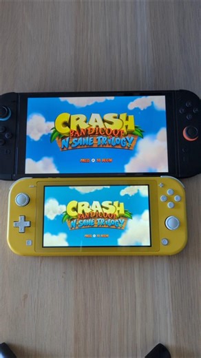 Crash Bandicoot N Sane Trilogy- Nintendo Switch 2 vs Switch Lite Speed Comparison