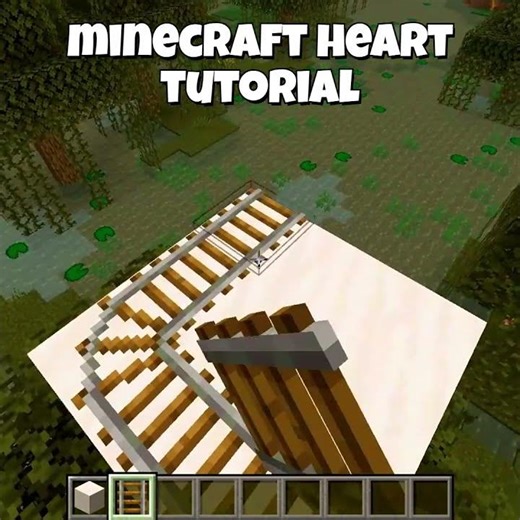 Minecraft Heart Tutorial Rails #heart #minecraft
