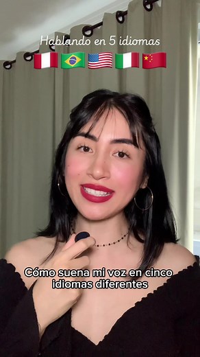 Hablando en 5 idiomas 🇵🇪🇧🇷🇺🇸🇮🇹🇨🇳 #idiomasdiferentes #portugues #ingles #italiano #chino