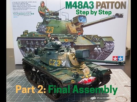 Building the M48A3 Patton Tank: 1/35 Scale Model Kit by Tamiya Part 2