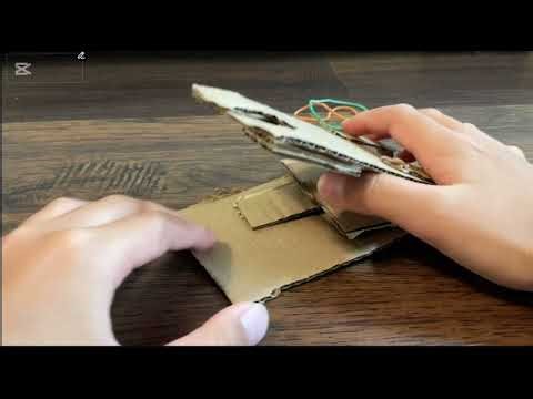 DIY cardboard coin launcher