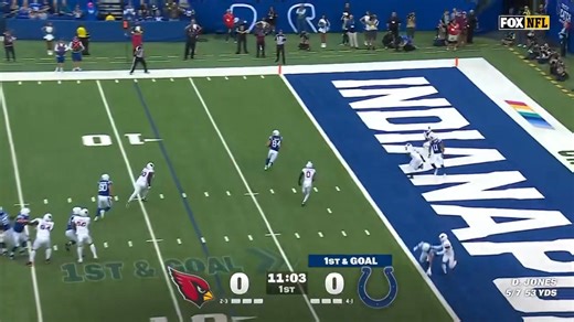 Colts strike first! 💥 Daniel Jones connects with Tyler Warren on an 8-yard touchdown to cap off a 9-play, 65-yard drive that chewed up nearly four minutes of clock. Steady, efficient, and surgical from start to finish — Indy jumps out to a 7-0 lead with 11:01 left in the 1st. #ForTheShoe | The Blue Stable