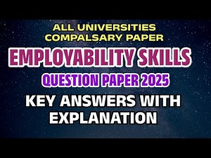 EMPLOYABILITY SKILLS QUESTION PAPER 2025 || Key Answers|| ‪@Namagaginavu2025‬