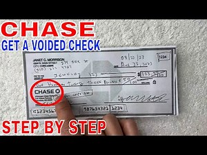 ✅ How To Get A Voided Chase Check 🔴
