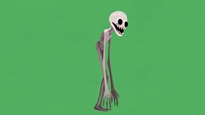 Download Cartoon Monster Standing on Green Screen Static Shot for free