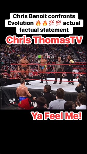 Chris Benoit confronts Evolution 🔥🔥💯💯 actual factual statement #tripleh #chrisbenoit #evolution #wwe #randyorton #RicFlair #stonecoldsteveaustin #fblifestyle | Chris Thomas Sr.