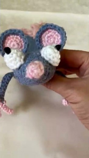 Crochet Rat Bookmark