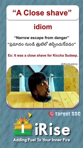 A Close shaves (idiom) #idiomsandphrases #idioms_and_phrases #idioms