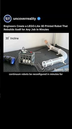 This LEGO-Like 3D Printed Robot Rebuilds Itself for Any Job In Minutes #robot #shorts #3dprinting