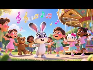 Round and Round Song | Fun Movement Rhyme for Kids | Nursery Rhymes & Songs for Children