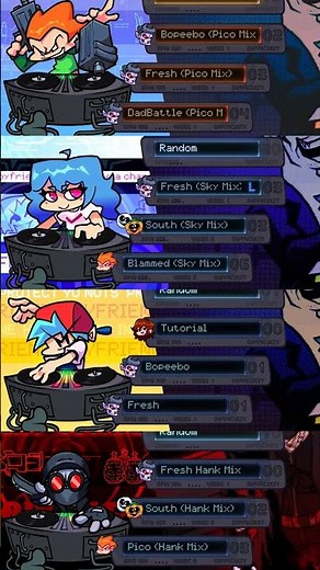 Pico VS Sky VS BF VS Hank - Character Switch 😭 [FNF]