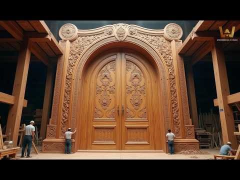 Extreme Woodworking Skills | This Giant Wooden Door Requires Incredible Craftsmanship To Create