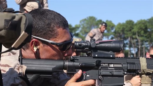 US Marines and Allies Train on a Precision Fire Range
