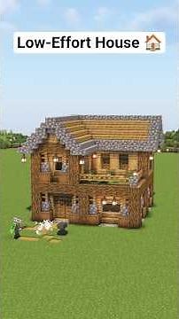 Low-Effort Starter House in MINECRAFT 🏠✨